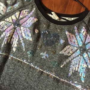 Pink snowflake sweater